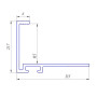 Профиль торцевой для фасадов 18 мм, серия MONA, L=3000 мм, алюминий, серебро.