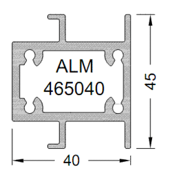 Профиль вставной ALUMARK 40х45 мм 3м неокрашенный (для 150055)