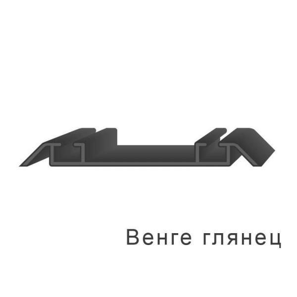 Направляющая нижняя, алюминий, L=5800 мм, венге глянец.