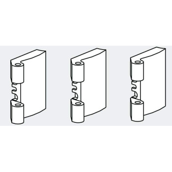 Петля на створке 50мм FOLD /3 шт./, серебро R01.1