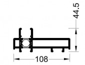 Рама вертикальная ALUMARK 44,5/ 108 мм 6м Белый RAL9016