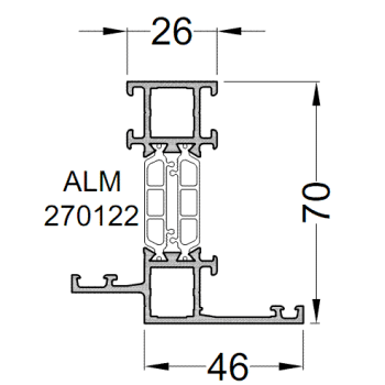 Рама зажимная ALUMARK 46/26 мм 6м Белый RAL9016