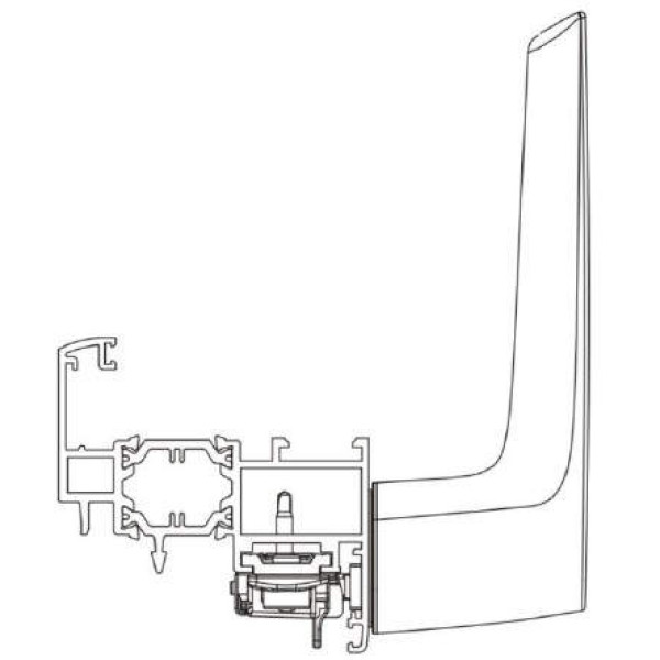 Ручка оконная NP Ultra, круглая, Европаз, белая RAL9010, 03961410-3