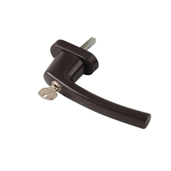 Ручка Rotoline с ключом Tilt First 37мм, коричневый RAL8019-3