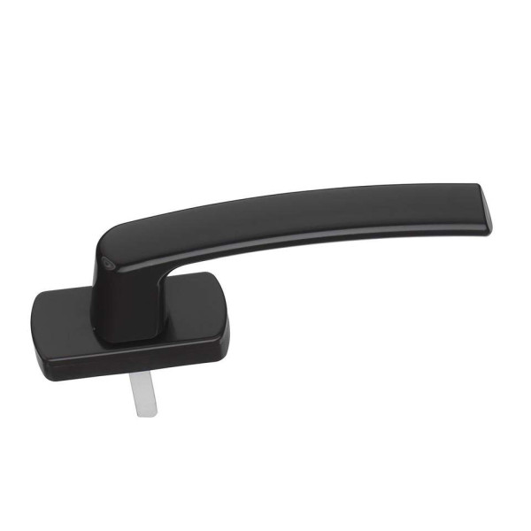 Ручка оконная Harmony штифт 35мм  коричневая  фиксация 45° RAL 8019 (без винтов)-2