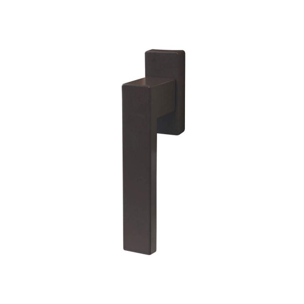Ручка оконная Internika DUBLIN 35 мм, алюминиевая, 2 винта, коричневый матовый RAL8019 (45°)-2