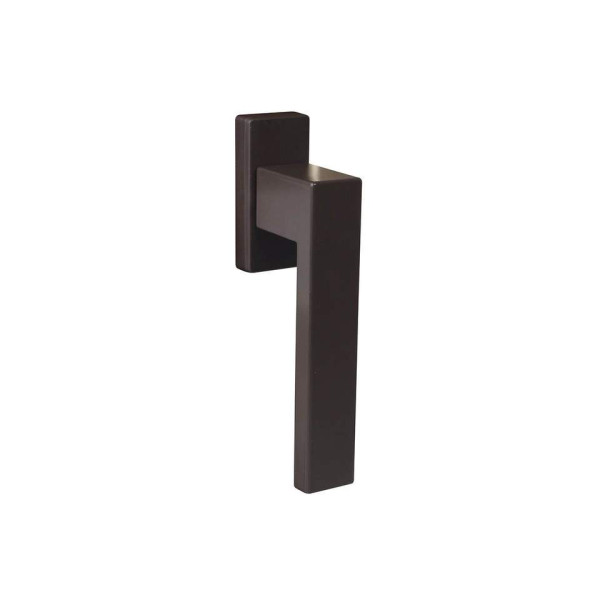 Ручка оконная Internika DUBLIN 35 мм, алюминиевая, 2 винта, коричневый матовый RAL8019 (45°)-1