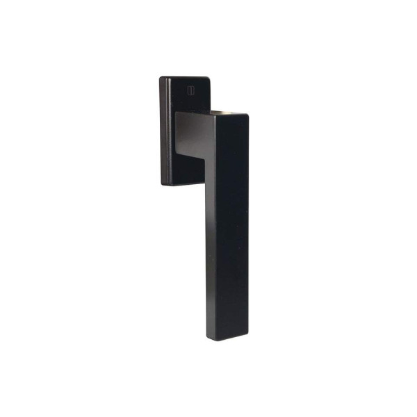 Ручка оконная Internika DUBLIN 45 мм, алюминиевая, 2 винта, черный матовый RAL9005M (45°)-1