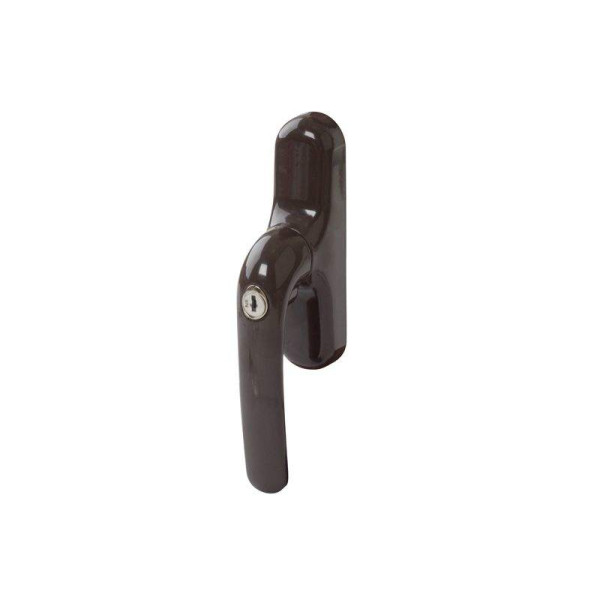 Ручка оконная Prima с ключом, под микропроветривание, коричневая RAL8017, 01191490-5