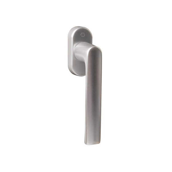 Ручка оконная алюминиевая  HOPPE Hamburg SecuForte, штифт vario fit 32-42 мм, 45°, 2 винта М5х45,  2 винта М5х50, серебро-1