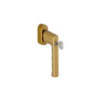 Ручка оконная алюминиевая с ключом HOPPE Hamburg SecuForte , штифт vario fit 32-42 мм, 45°, 2 винта М5х45,  2 винта М5х50, бронза