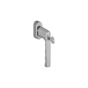 Ручка оконная алюминиевая с ключом HOPPE Hamburg SecuForte , штифт vario fit 32-42 мм, 45°, 2 винта М5х45,  2 винта М5х50, титан