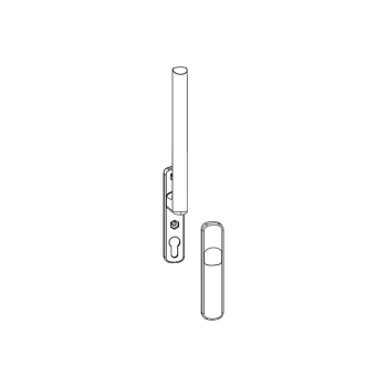 Ручка внутренняя HS-12 без штифта, белый RAL 9016