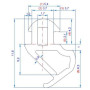 Уплотнитель совместим с профилем KBE 228 (рама, створка), EPDM, чёрный