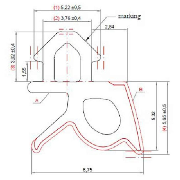 Уплотнитель совместим с профилем REHAU 002 (стеклопакет), EPDM, чёрный