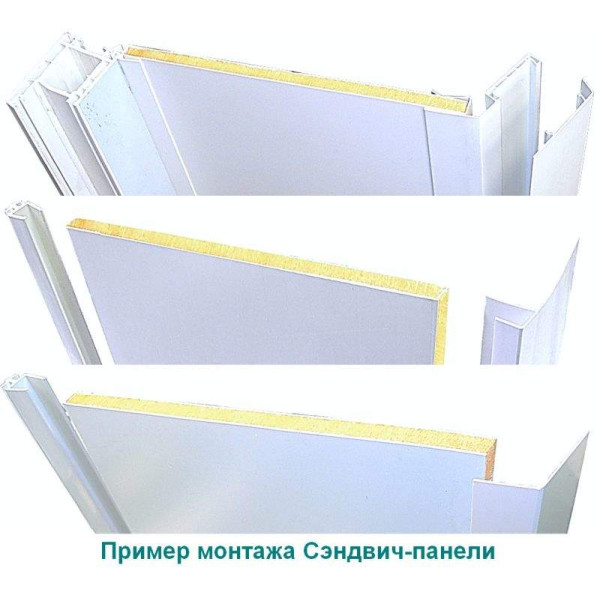 Сэндвич-панель Bauset RS 8х1500х3000 (0,8x0,8) белый 2-х сторонний матовый-2