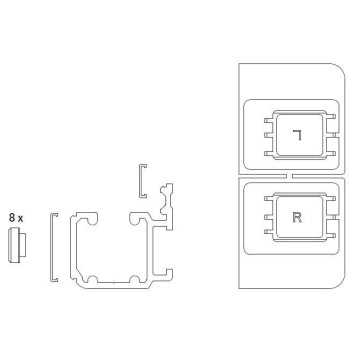 Шина ходовая 4 м (комплект) FOLD, темно кор. R04.4