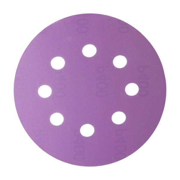 Шлиф круг HANKO PP627 Purple Paper 125мм 8отв Р120 на бум основе липучка