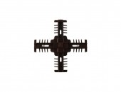 Соединение декоративное крестовое Isabel 18мм коричневое
