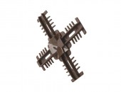Соединение декоративное крестовое Isabel, 18x8, коричневое для двустороннего профиля