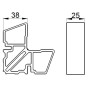 Соединитель угловой внутр ALUMARK для ALM254181\ALM254283 32mm