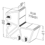 Соединитель угловой внутренний ALUMARK 32мм для ALM270180\181\283\284\287