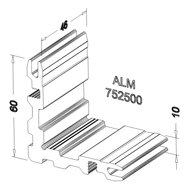 Соединитель угловой ALUMARK для ALM252100\252300-4