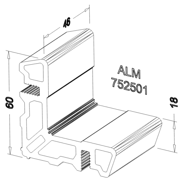 Соединитель угловой ALUMARK для ALM252101\252110\252115\252301-4