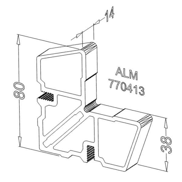 Соединитель угловой ALUMARK для ALM270103-4