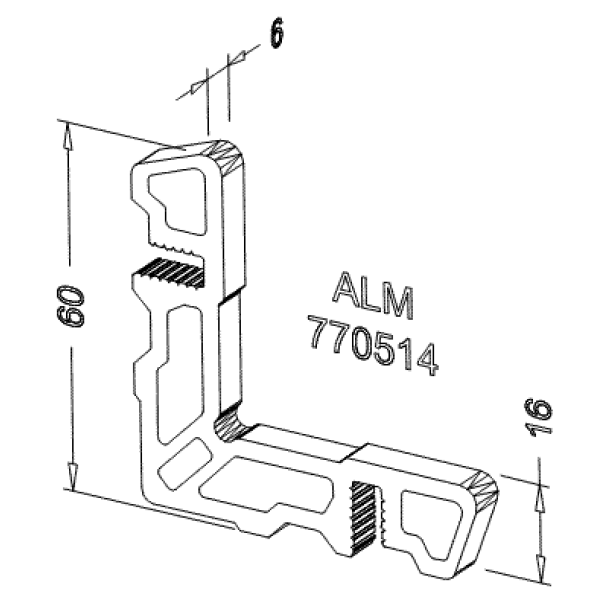 Соединитель угловой наружный ALUMARK для 270203-3
