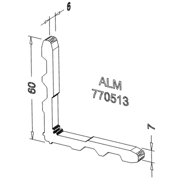 Соединитель угловой наружный ALUMARK для ALM270202-4