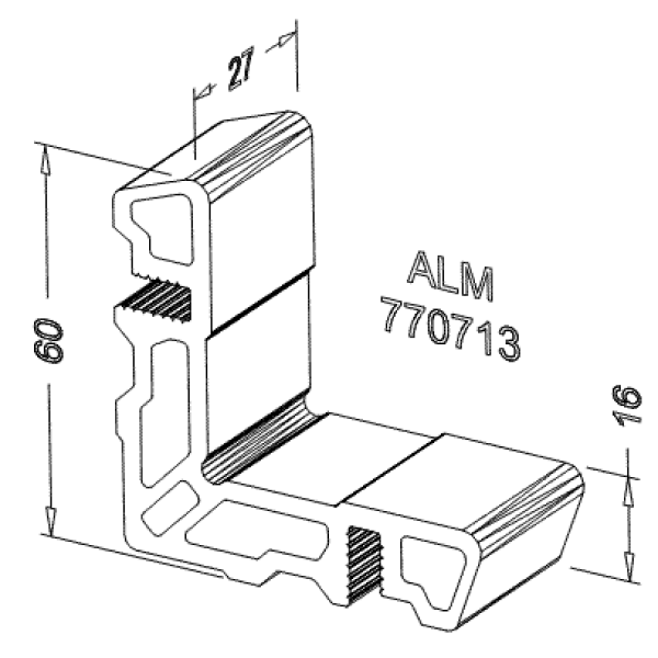 Соединитель угловой внутренний ALUMARK для ALM270202-4