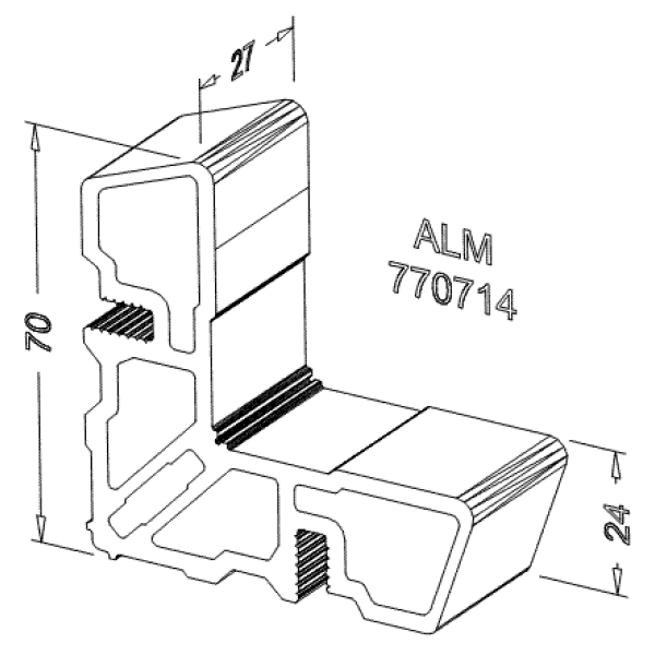 Соединитель угловой внутренний ALUMARK для ALM270203-4