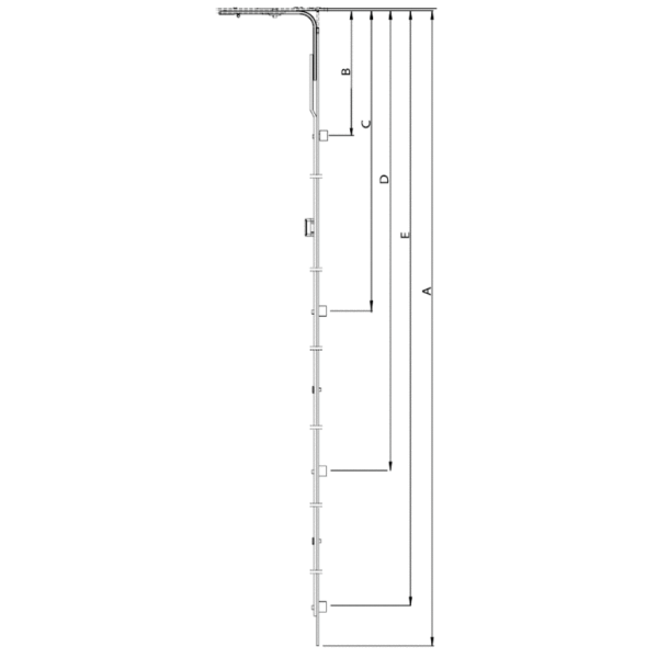 Средний запор 850-1200 мм. (2 цапфы) Elementis 2-6