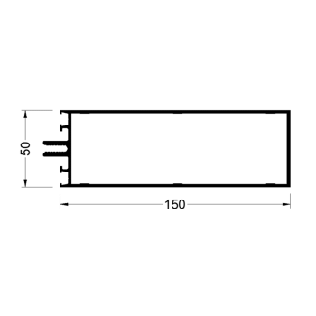 Стойка и ригель 150 мм 6,8м RAL9016