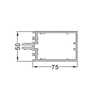 Стойка и ригель ALUMARK 75 мм 6,8м Белый RAL9016