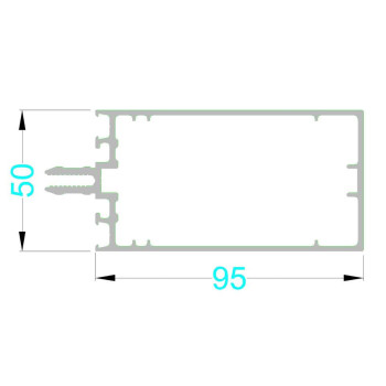Стойка и ригель ALUMARK 95 мм 6.8м RAL9016