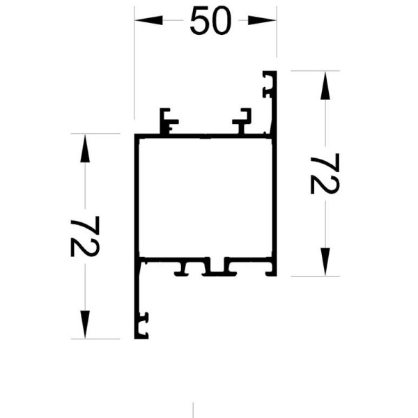 Створка дверная ALUMARK 72/72 мм 6.5м Белый RAL9016