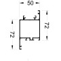 Створка дверная ALUMARK 72/72 мм 6.5м Белый RAL9016