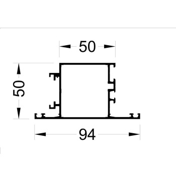 Створка дверная ALUMARK 94/50 мм 6.5м Белая RAL9016