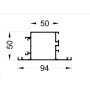 Створка дверная ALUMARK 94/50 мм 6.5м Белая RAL9016