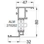 Створка оконная ALUMARK 32/47 мм 6м Белый RAL9016