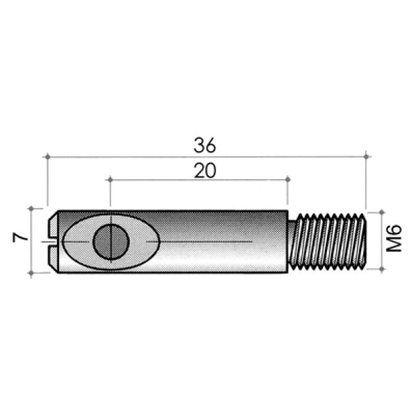 TF02 Дюбель конической стяжки BO04/BO05/BO06/BO25, D7x35 мм, М6, сталь, цинк. покр.-4
