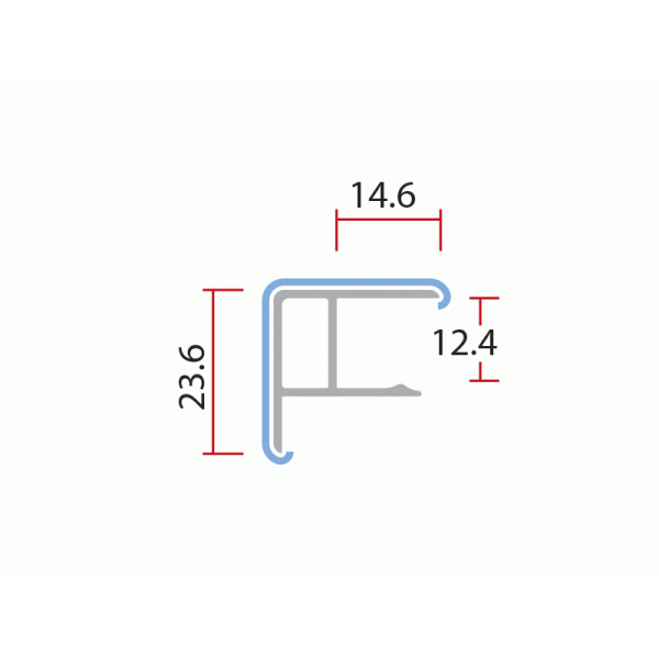 Заглушка торцевая/соединитель 90° кухонного цоколя ALPHALUX, L=0.66м, белый глянцевый, пластик-3