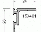 Уголок для вставки уплотнителя (750040) при монтаже ALUMARK 24/26 мм 6м неокрашенный