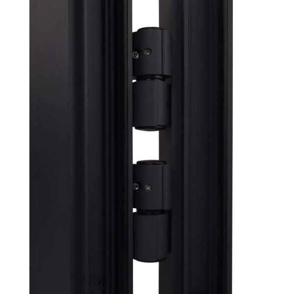 Уголок - Дверь S50 Цвет RAL7016 Muar, 2 петли GIESSE HP NEW, подставка ЛДСП 16мм, стеклопакет 20мм, наклейка-4