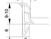 Уплотнитель контурный для межкомнатных дверей ELEMENTIS, ТЭП, дуб RAL 1002