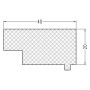 Уплотнитель Алюстарт на профиль-порог, EPDM, черный