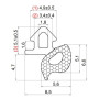 Уплотнитель CoEX совместим с профилем REHAU 101 (рама, створка), EPDM, чёрный