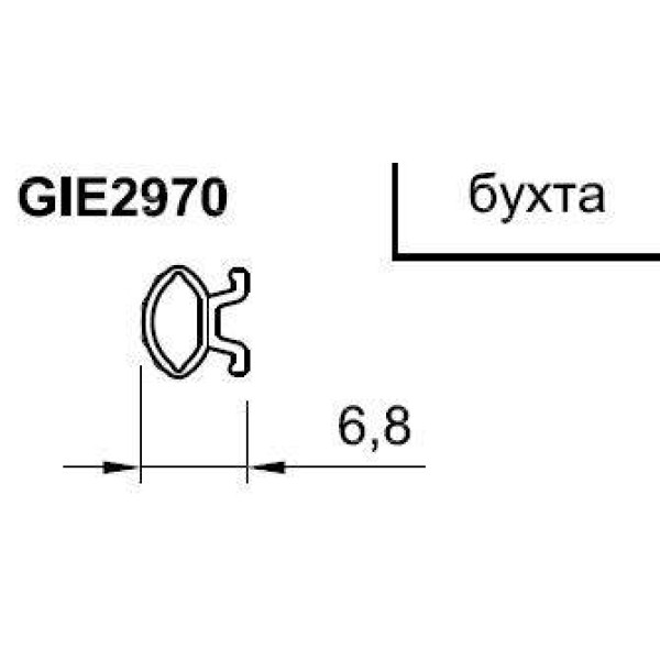 Уплотнитель для двери GOS-S, 100 м, 02970000011-4